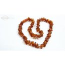 Kinder Bernsteinkette Chips -Poliert - Cognac-...