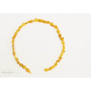 Bernsteinkette oval extra gro - Poliert - honig