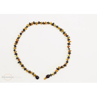 Bernsteinkette oval extra gro - Poliert - honig