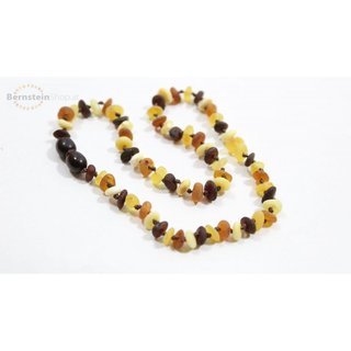 Bernsteinkette Barock extra rund -Matt - Multicolor