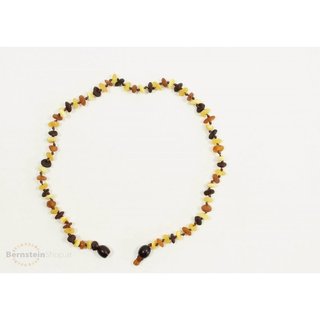 Bernsteinkette Barock extra rund -Matt - Multicolor