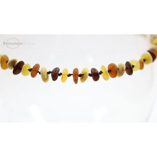 Bernsteinkette Barock extra rund -Matt - Multicolor