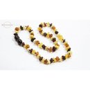 Bernsteinkette Barock extra rund -Matt - Multicolor