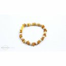 Bernsteinkette Hund&Katze roh mit Holzperlen 25-30cm