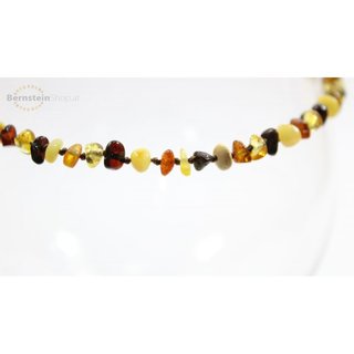 Bernsteinkette Barock extra rund - Poliert - Multicolor3