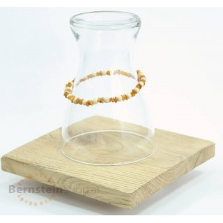 Bernsteinkette Hund&Katze roh mit Holzperlen 20-25cm